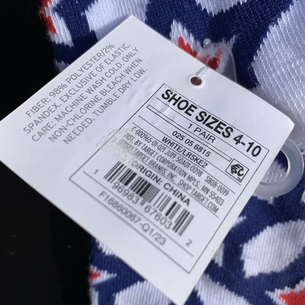 Target Brand Patriotic Knee High Women's Size 4-10 Red White And Blue Star Print